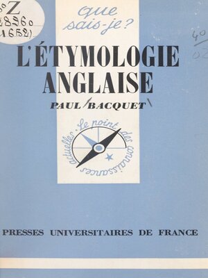 cover image of L'étymologie anglaise